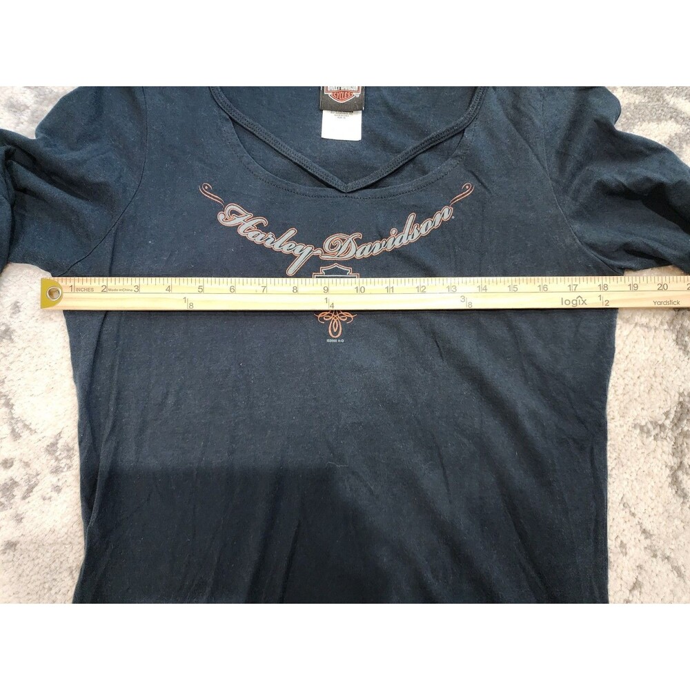 Harley Davidson Long Sleeve Black Shirt Wichita Falls,Texas Red River Size XL - Picture 5 of 8